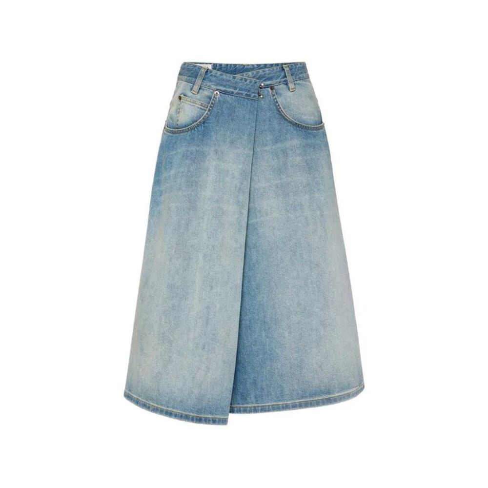 Maison Margiela Women Wrap-Style Denim Skirt